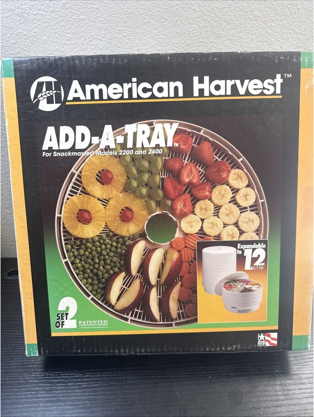 Set of 2 Trays American Harvest ADD-A-TRAY for Snackmaster Model 2200 & 2400 NEW